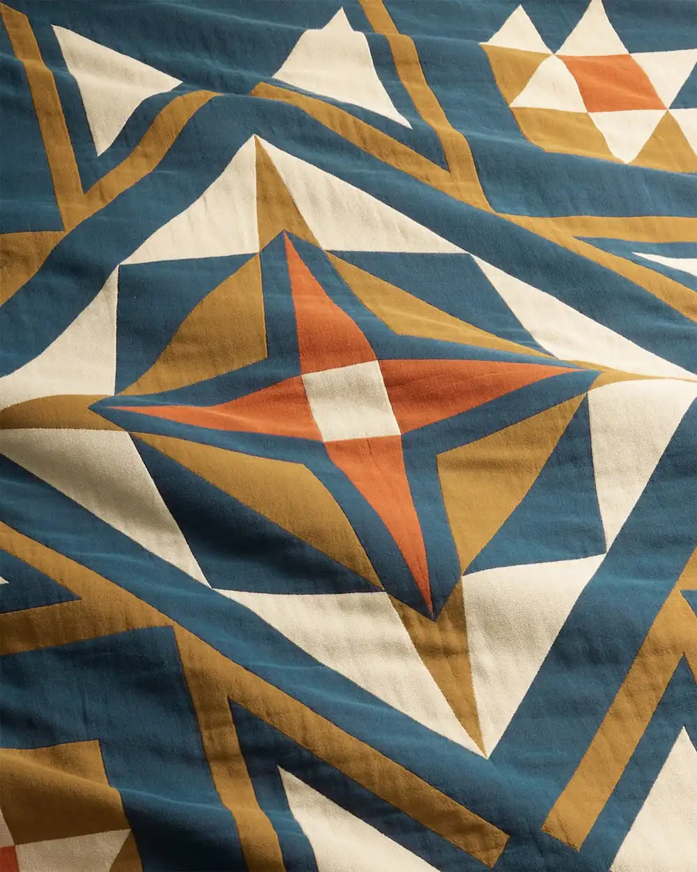QUILTED STAR COTTON MATELASSE COVERLET