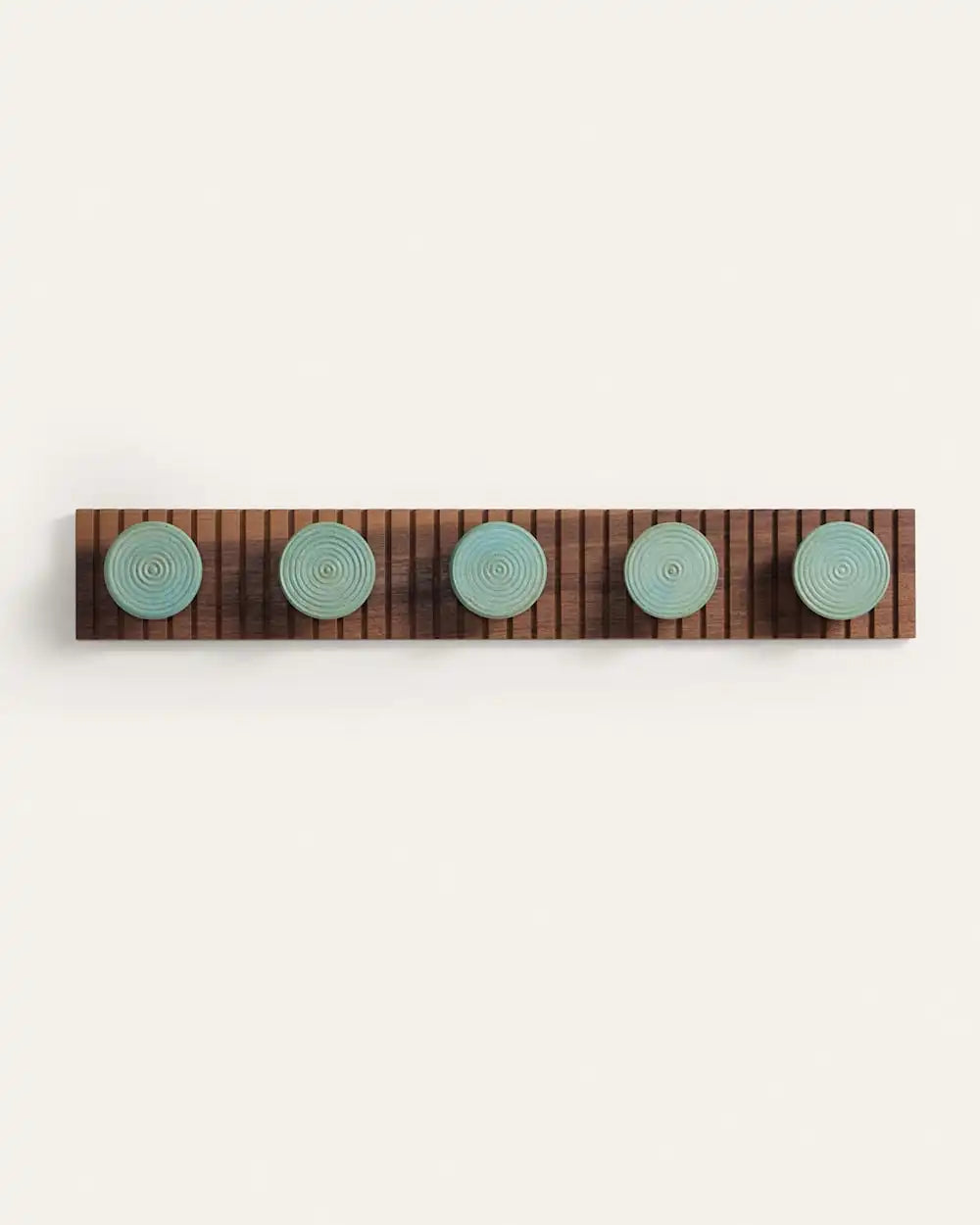 HANDMADE STONEWARE & WOOD COAT HANGER