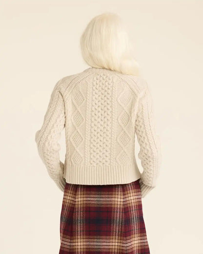 WOMEN'S SHETLAND COLLECTION FISHERMAN SWEATER