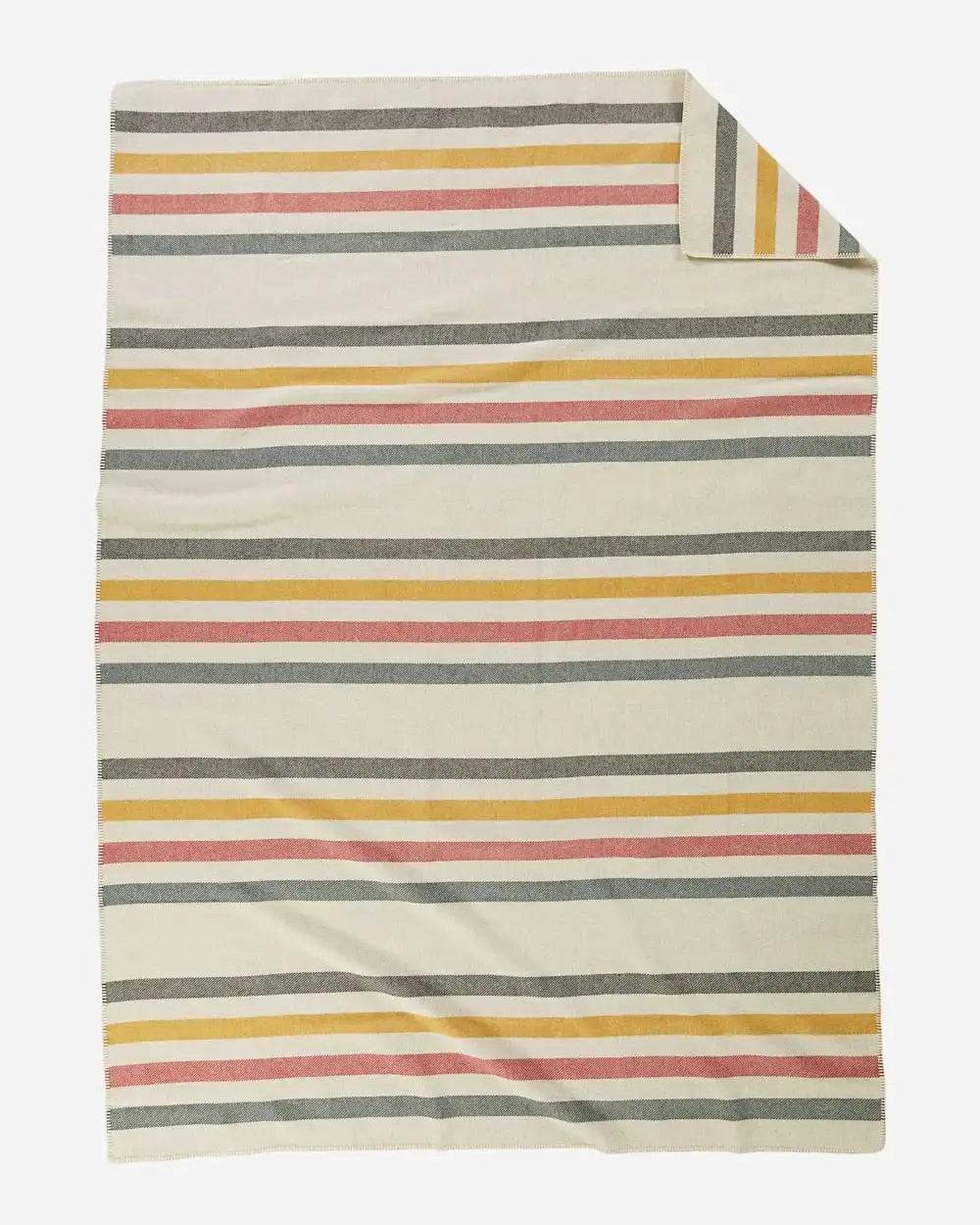 ECO-WISE WOOL PLAID/STRIPE BLANKET