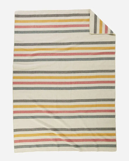 ECO-WISE WOOL PLAID/STRIPE BLANKET