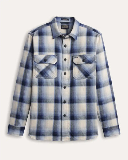 MEN'S PLAID BURNSIDE COTTON FLANNEL SHIRT