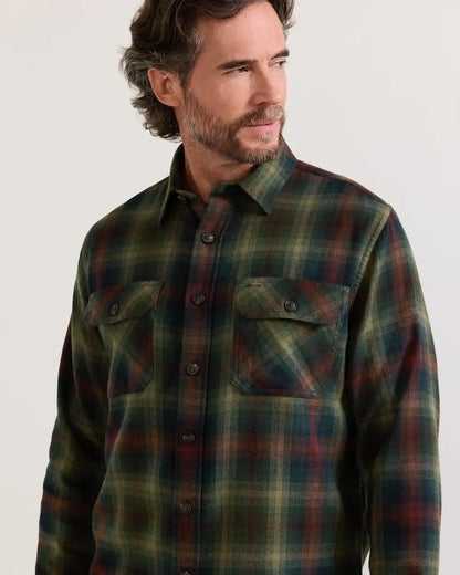 MEN'S PLAID BURNSIDE COTTON FLANNEL SHIRT