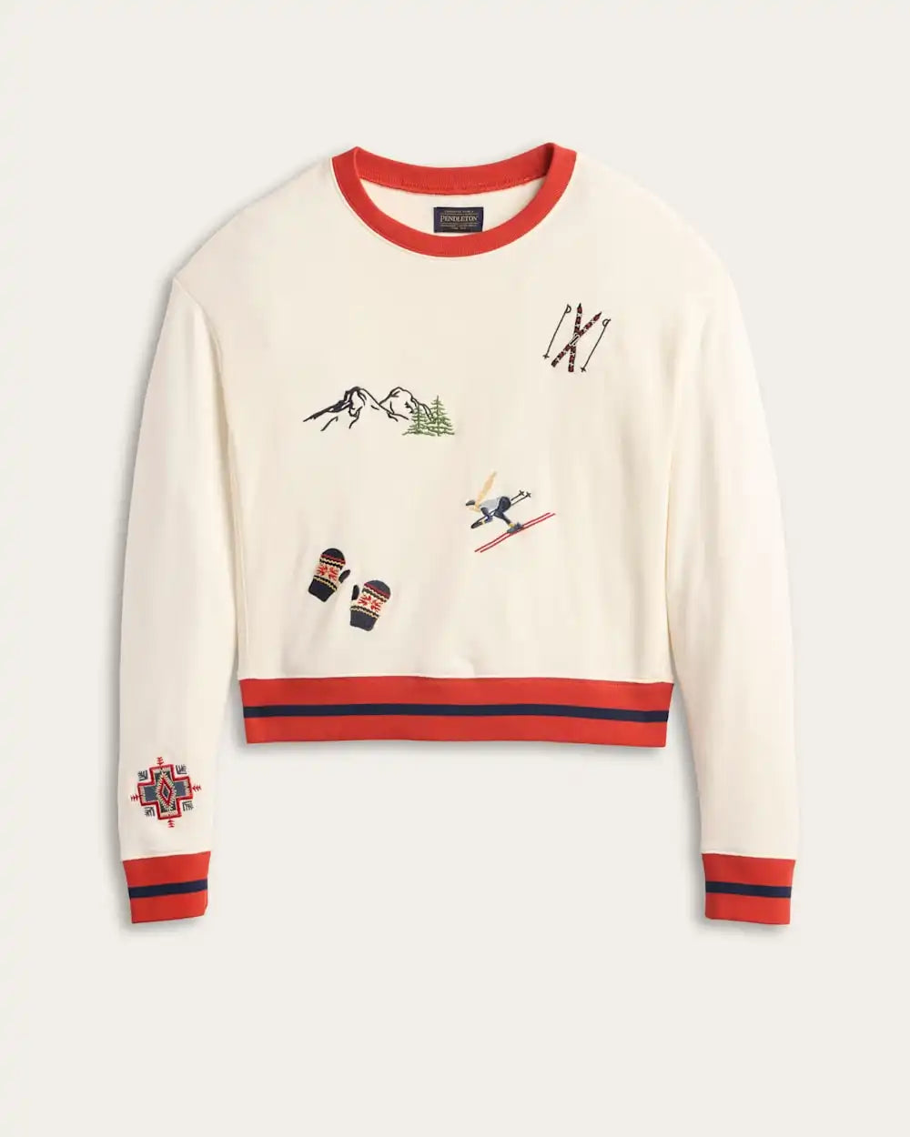 WOMEN'S SKI GRAPHIC FRENCH TERRY PULLOVER