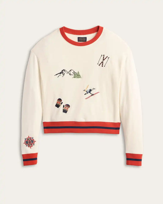 WOMEN'S SKI GRAPHIC FRENCH TERRY PULLOVER