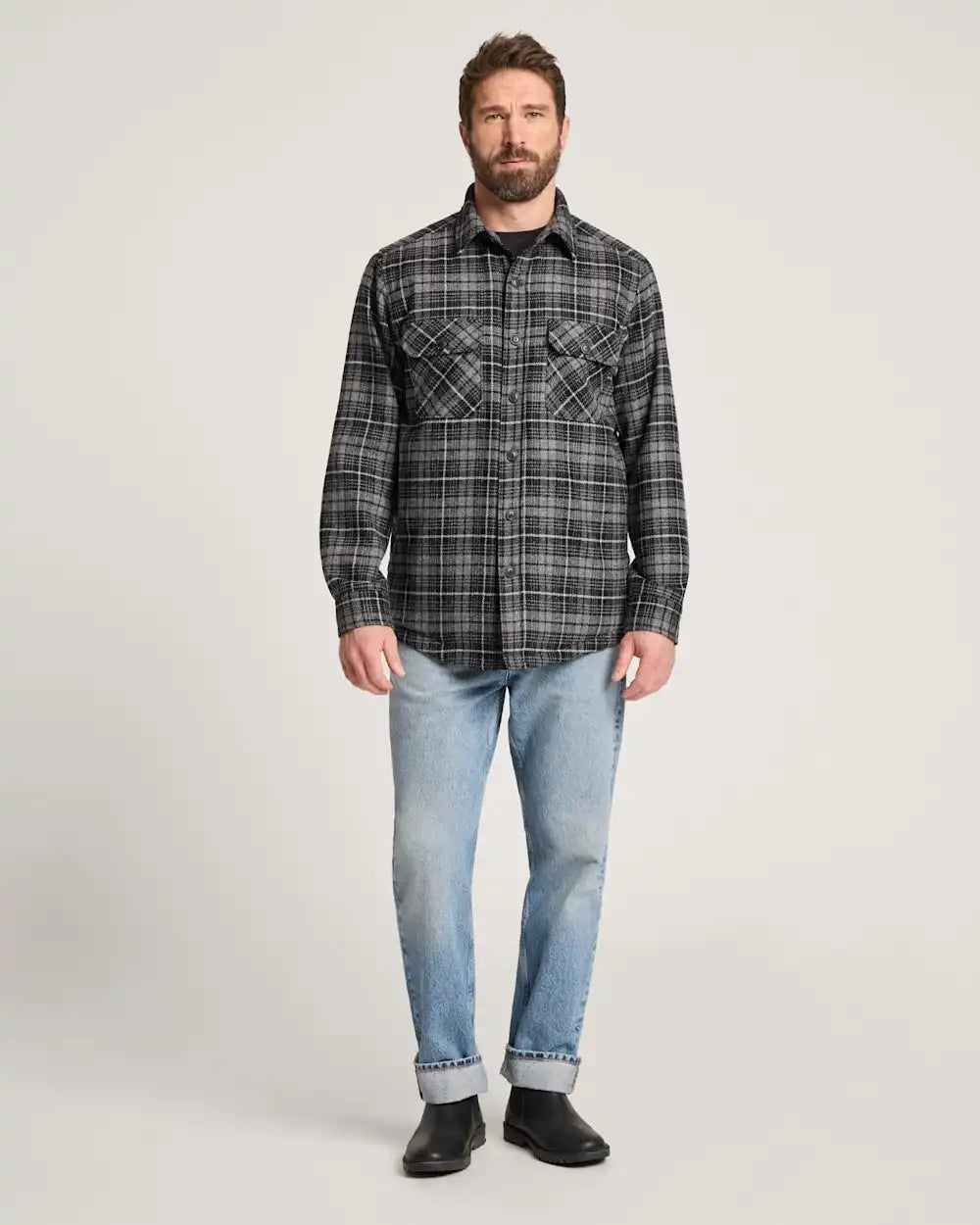 MEN'S PLAID QUILTED CPO JACKET