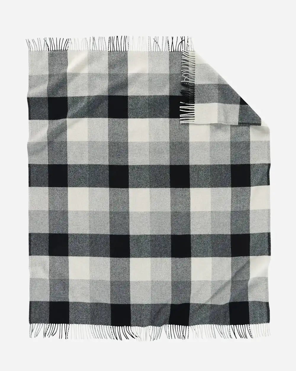 ECO-WISE WOOL FRINGED THROW