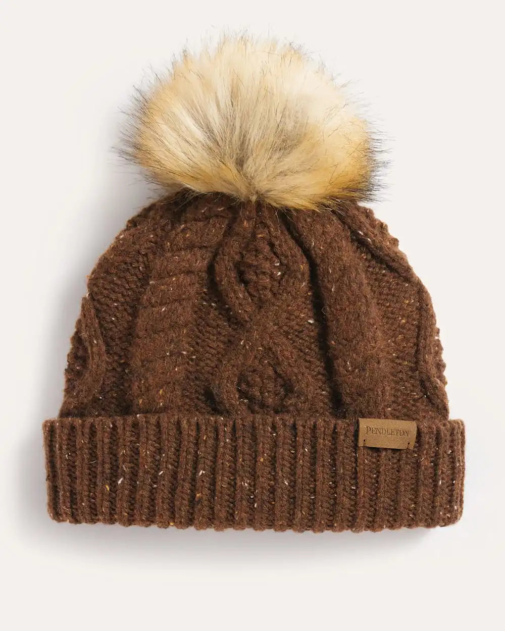 CABLE KNIT POM BEANIE