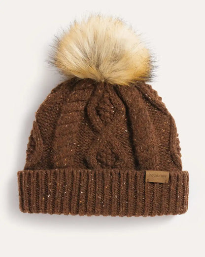 CABLE KNIT POM BEANIE