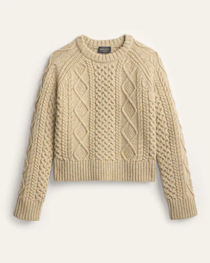 WOMEN'S FISHERMAN DONEGAL WOOL SWEATER