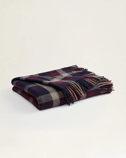 ECO-WISE WOOL FRINGED THROW