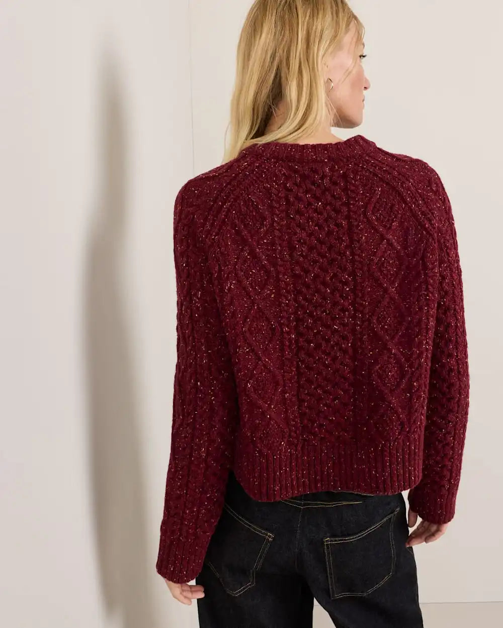 WOMEN'S FISHERMAN DONEGAL WOOL SWEATER