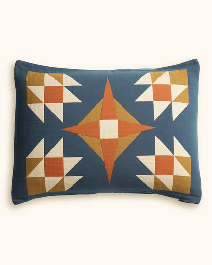 QUILTED STAR COTTON MATELASSE COVERLET