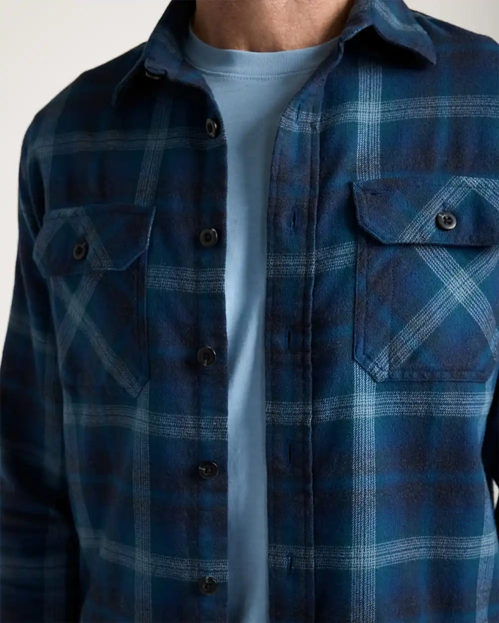 MEN'S PLAID BURNSIDE COTTON FLANNEL SHIRT