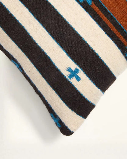 TURQUOISE CROSSES LUMBAR PILLOW