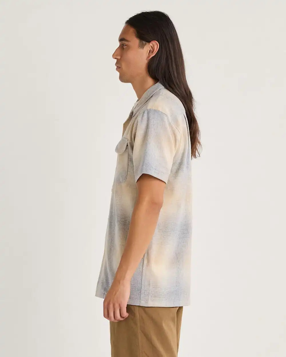 MEN'S SHORT-SLEEVE PLAID BOARD SHIRT