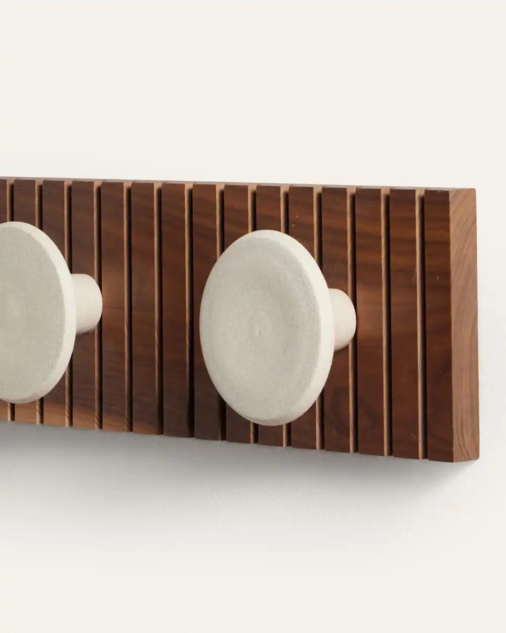 HANDMADE STONEWARE & WOOD COAT HANGER