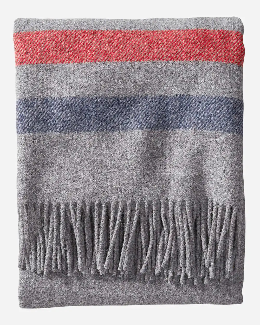 ECO-WISE WOOL FRINGED THROW
