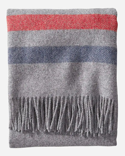 ECO-WISE WOOL FRINGED THROW