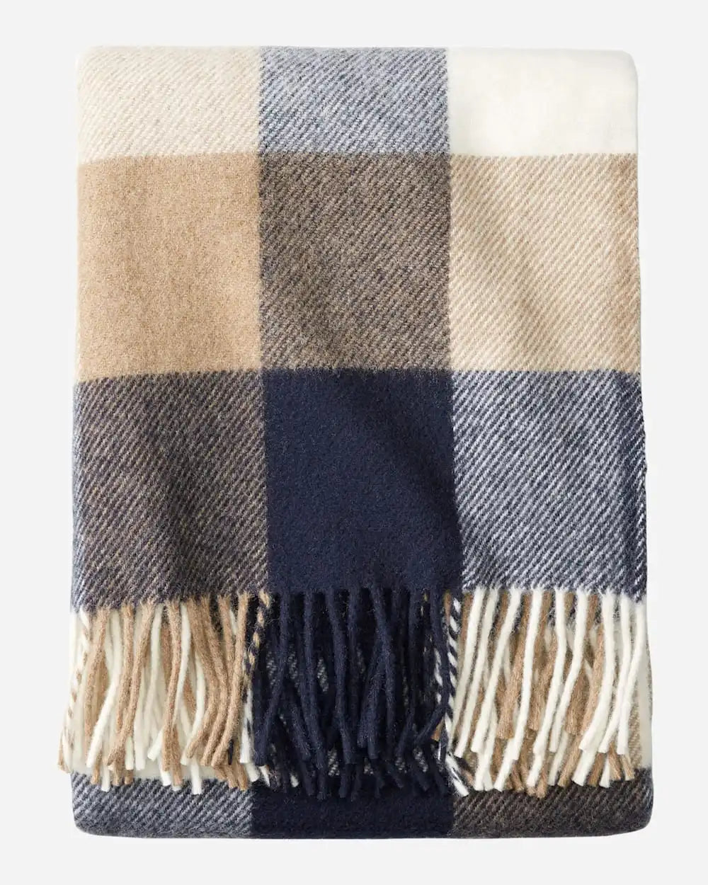 ECO-WISE WOOL FRINGED THROW