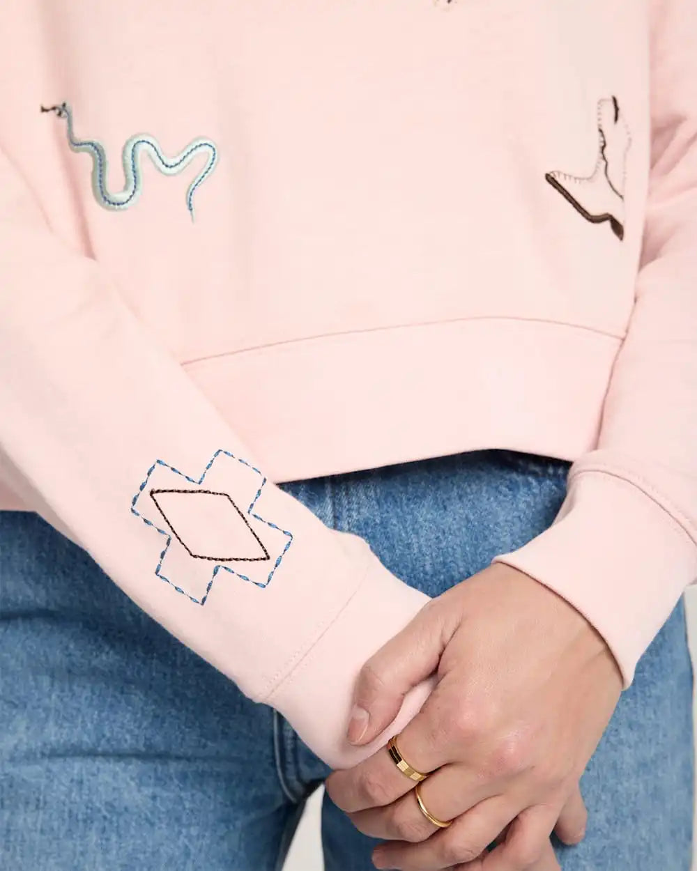 WOMEN'S WESTERN GRAPHIC FRENCH TERRY PULLOVER