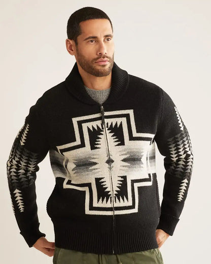 MEN'S HARDING LAMBSWOOL ZIP CARDIGAN