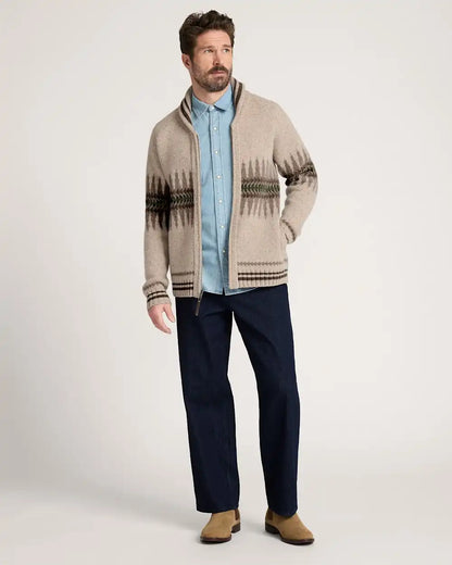 MEN'S SAWTOOTH BUCK LAMBSWOOL ZIP CARDIGAN
