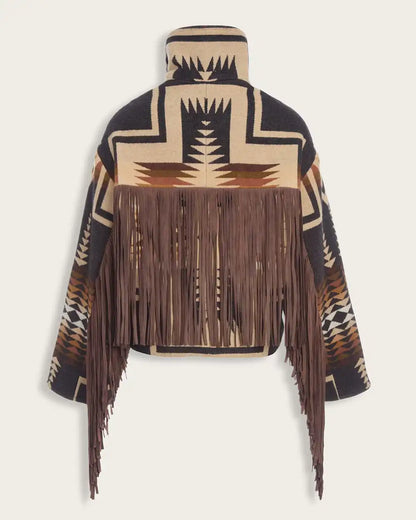 LINDSEY THORNBURG X PENDLETON FRINGED ARCHER JACKET