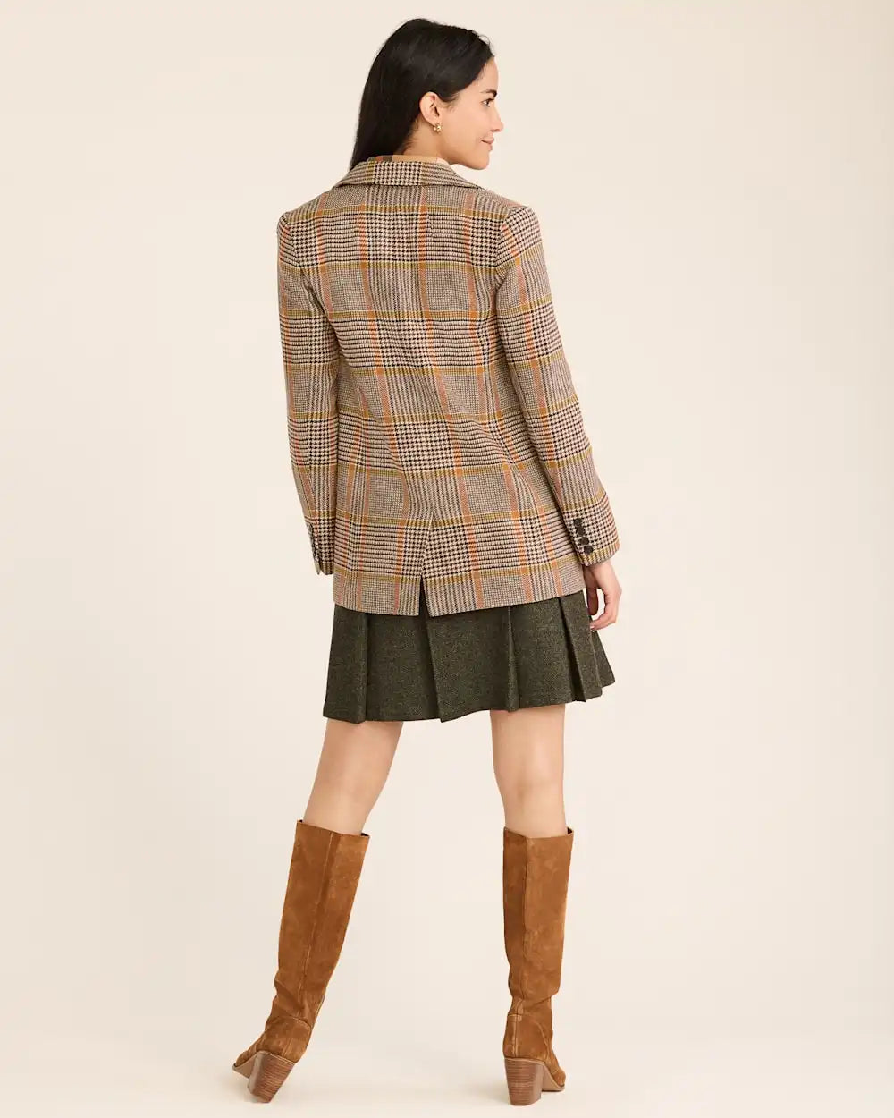 WOMEN'S DAVIS GLEN PLAID WOOL BLAZER