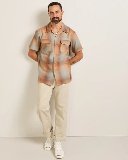 MEN'S SHORT-SLEEVE PLAID BOARD SHIRT