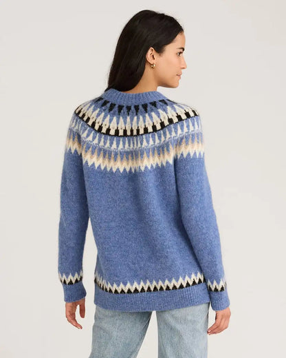 WOMEN'S OVERSIZED ALPACA FAIR ISLE SWEATER
