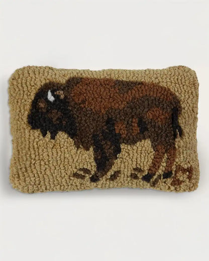 BUFFALO HOOKED SMALL LUMBAR PILLOW