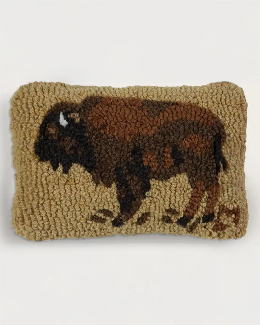BUFFALO HOOKED SMALL LUMBAR PILLOW