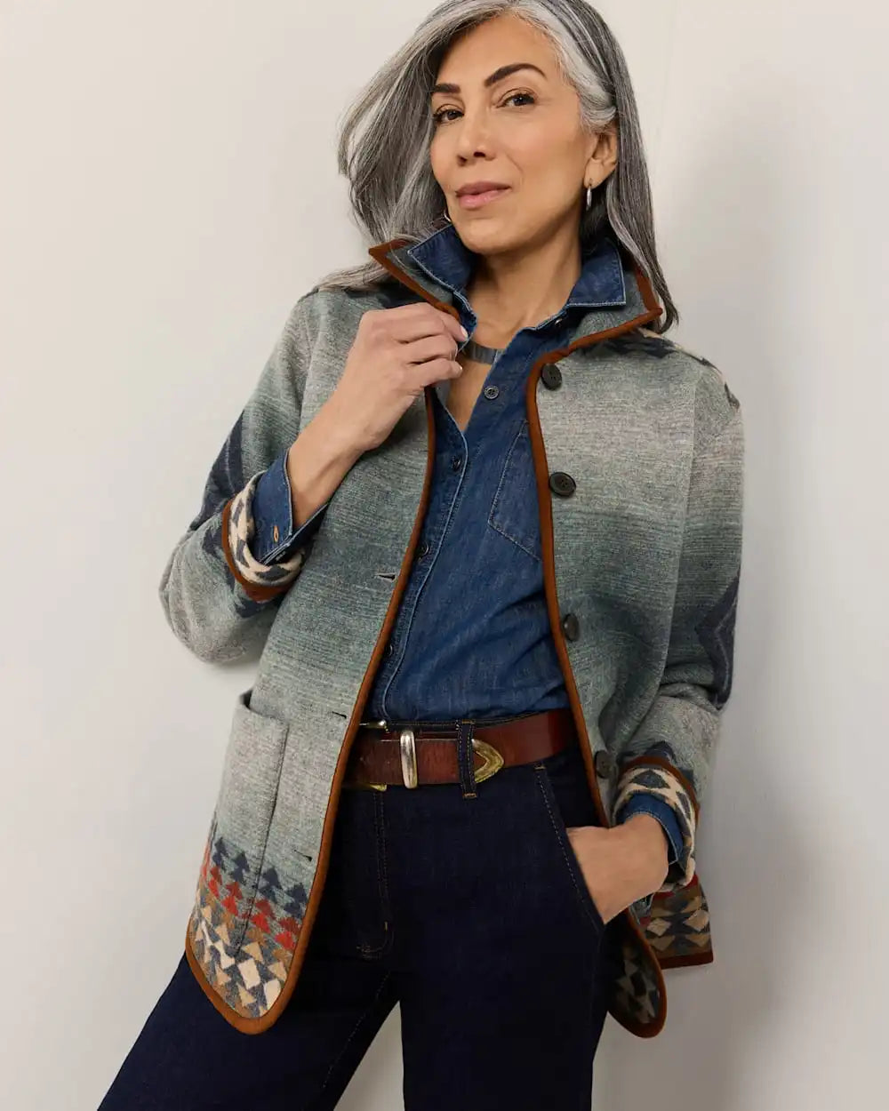 WOMEN'S HARDING REVERSIBLE WOOL COAT