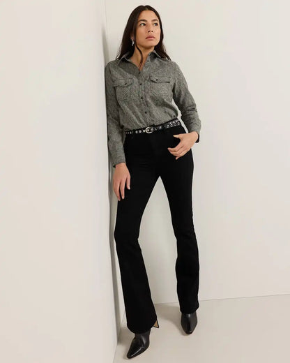 WOMEN'S TEXTURED WOOL GAMBLER SHIRT