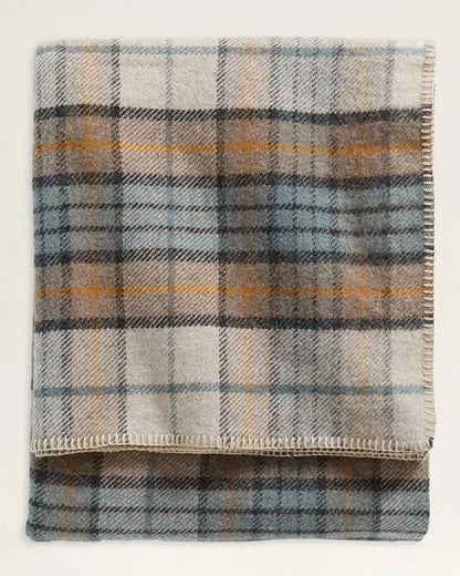 ECO-WISE WOOL PLAID/STRIPE BLANKET