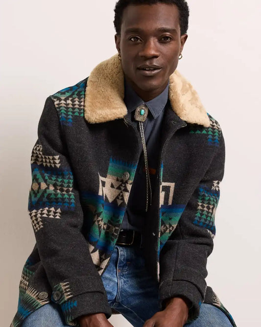 MEN'S BROWNSVILLE SHEARLING COLLAR COAT
