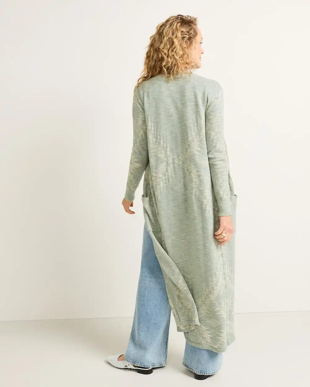 WOMEN'S TEXTURED DUSTER CARDIGAN