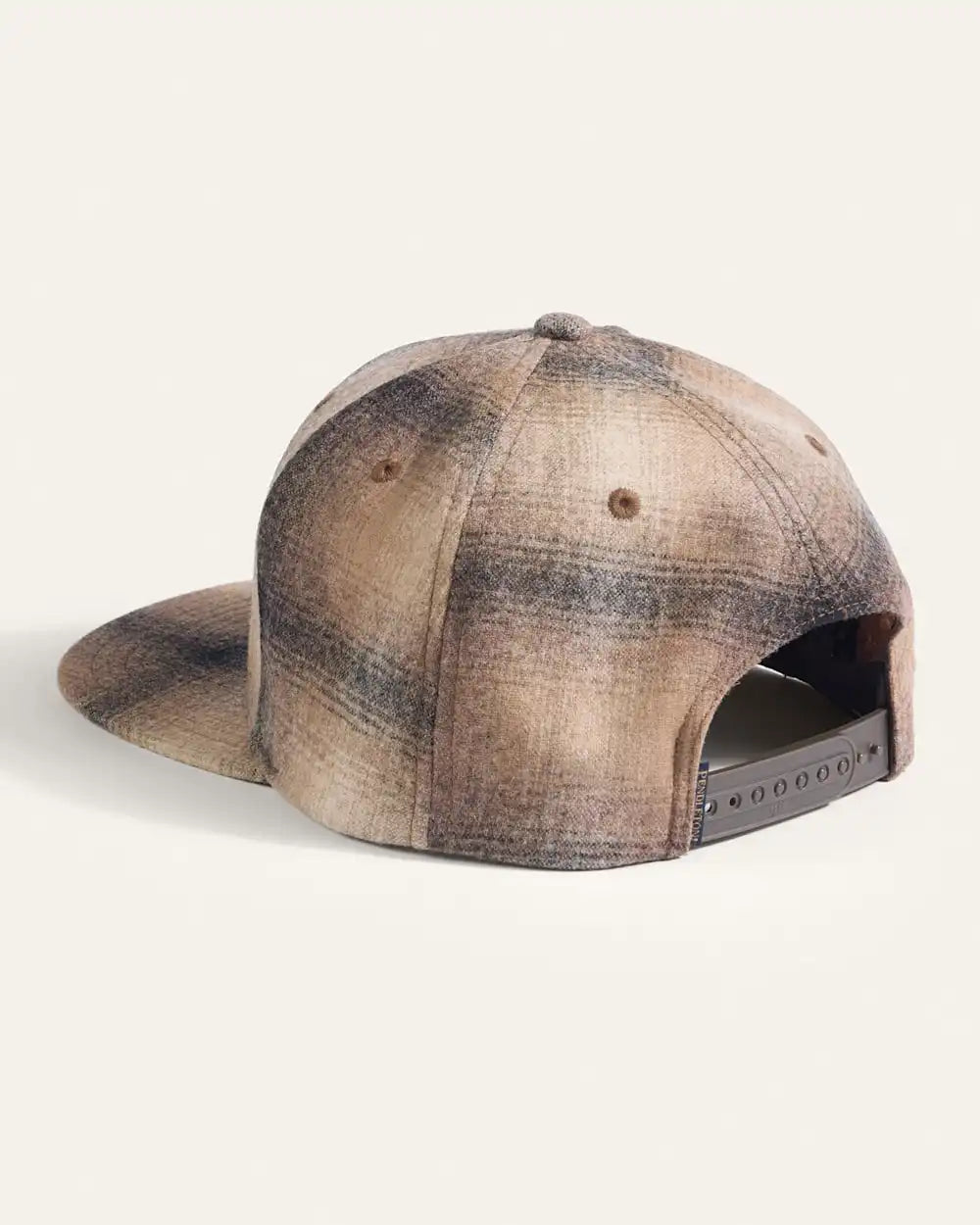 PLAID FLAT BRIM HAT