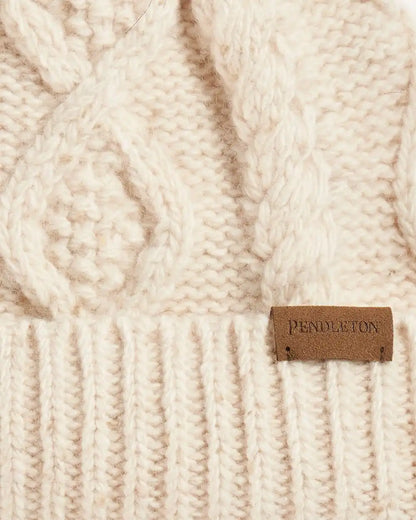 CABLE KNIT POM BEANIE