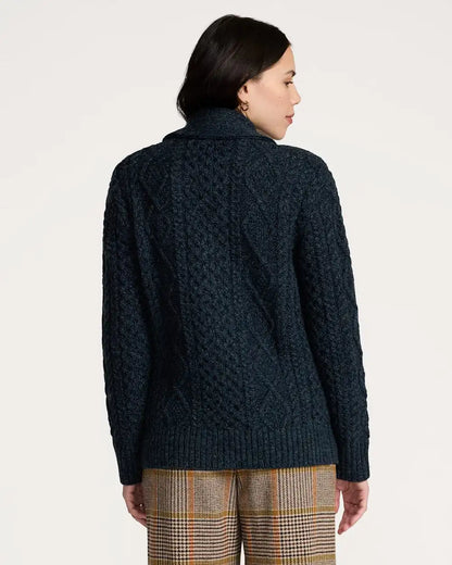 WOMEN'S FISHERMAN WOOL CARDIGAN