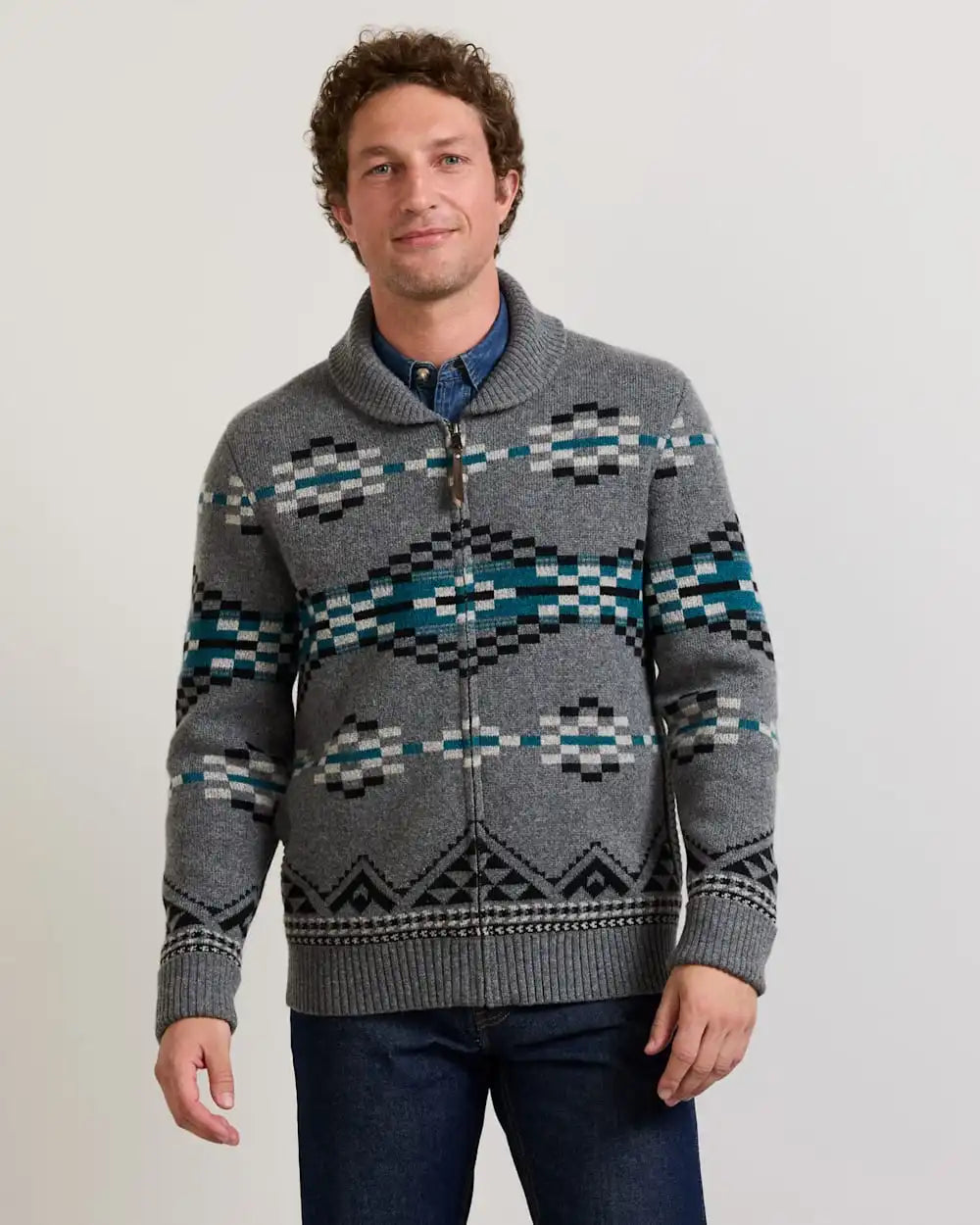 MEN'S LOST TRAIL LAMBSWOOL ZIP CARDIGAN