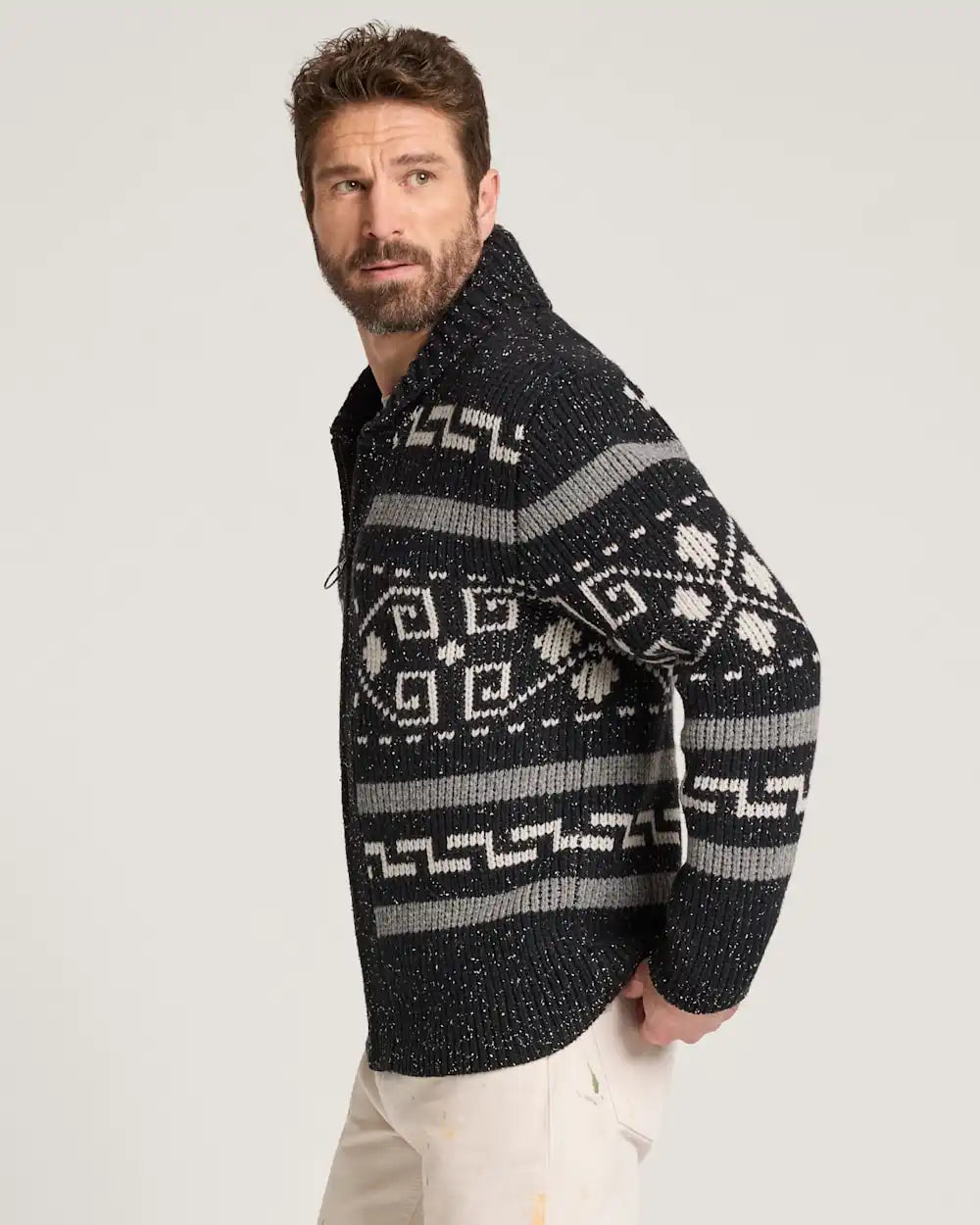 MEN'S WESTERLEY DONEGAL LAMBSWOOL CARDIGAN