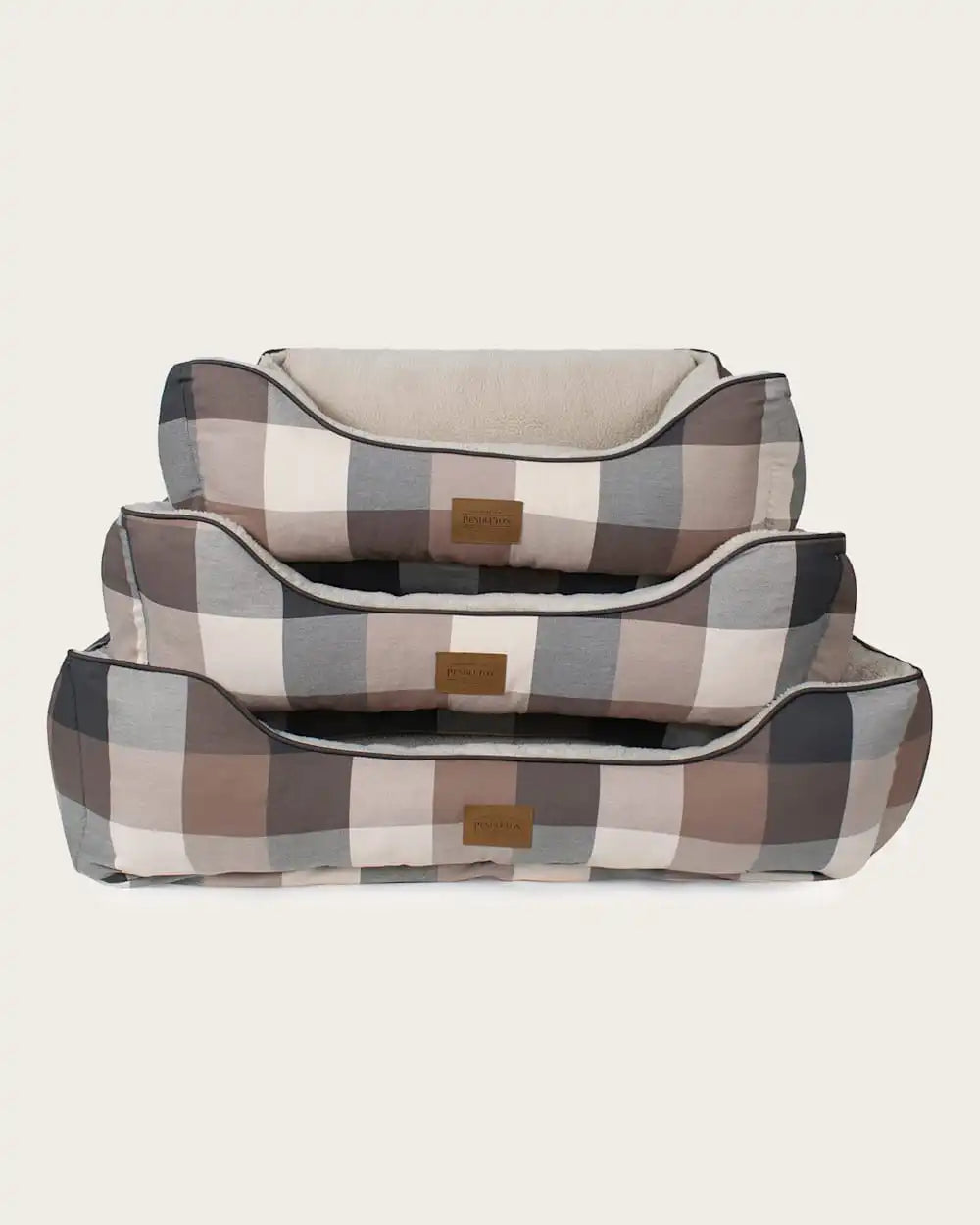 BLOCK PLAID PET BED - KUDDLER