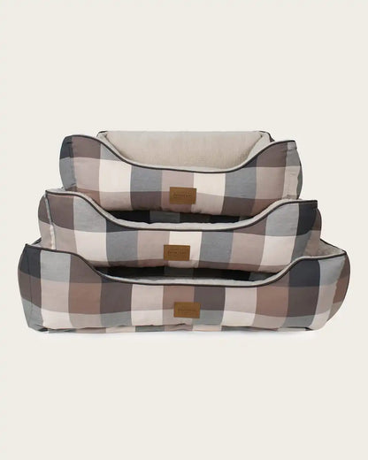 BLOCK PLAID PET BED - KUDDLER