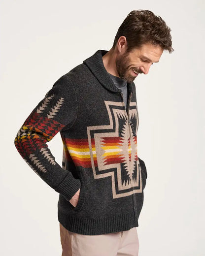 MEN'S HARDING LAMBSWOOL ZIP CARDIGAN