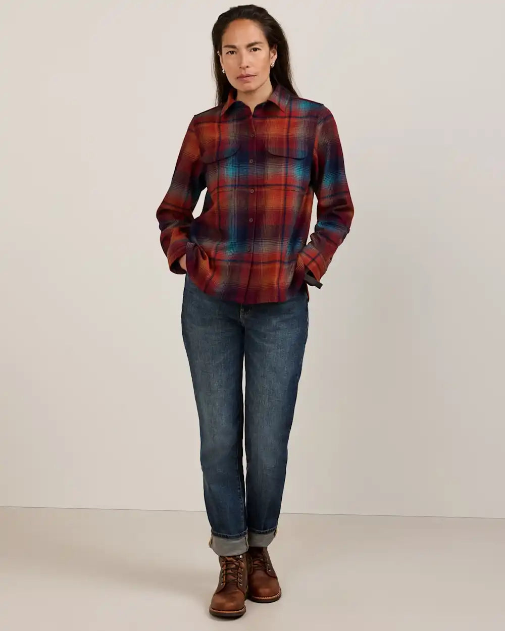 WOMEN'S PLAID BOARD SHIRT