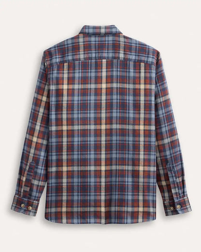 MEN'S PLAID BURNSIDE COTTON FLANNEL SHIRT
