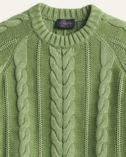 WOMEN'S COTTON CABLE SWEATER