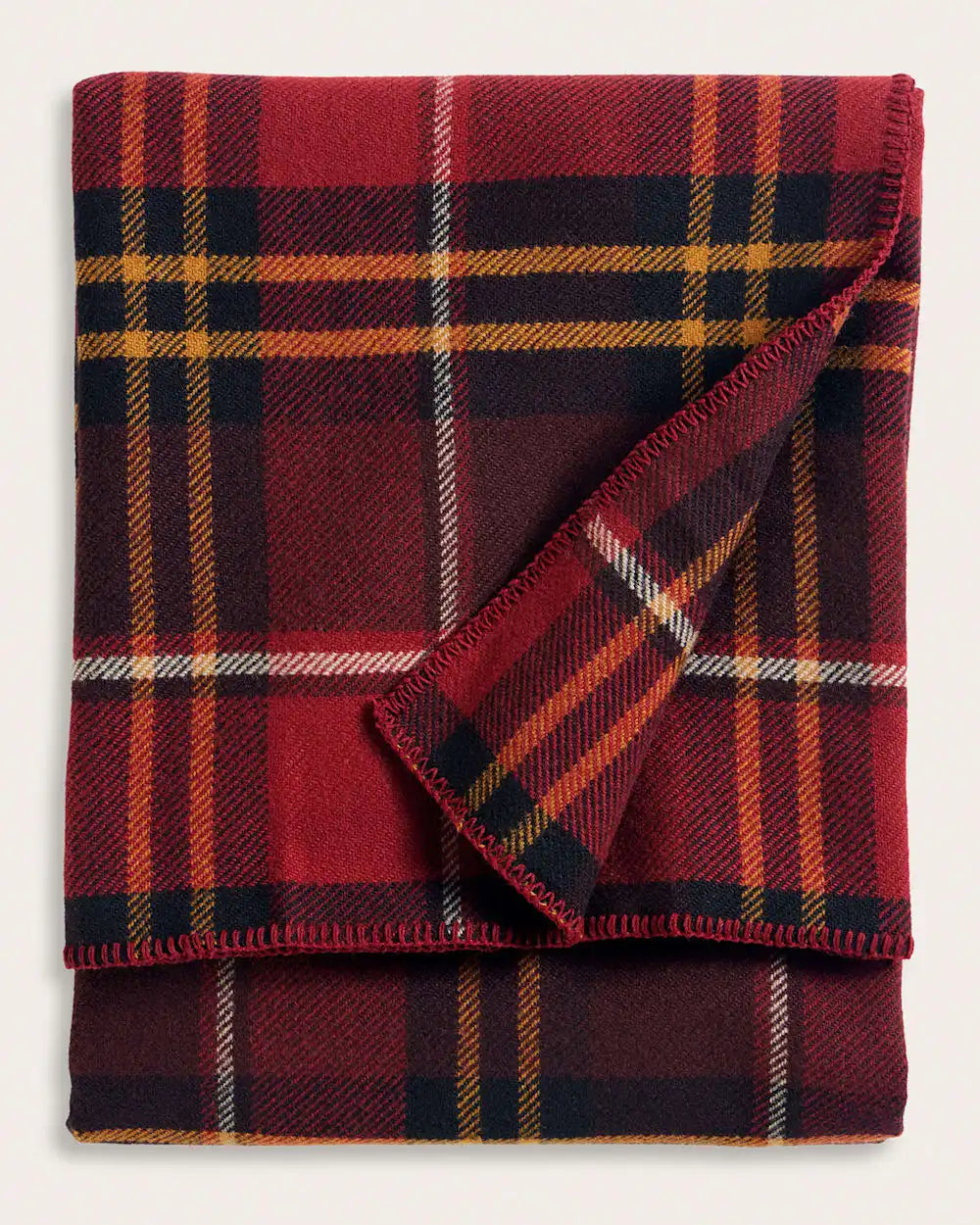 ECO-WISE WOOL PLAID/STRIPE BLANKET